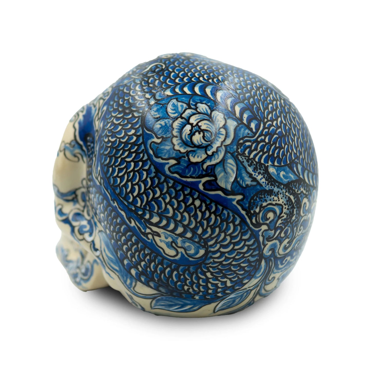 Skull Design - Dragon - Käsinmaalattu pääkallo