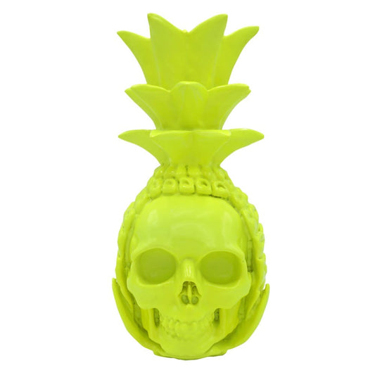 Skull Design - Pääkallo Ananas Neon keltainen