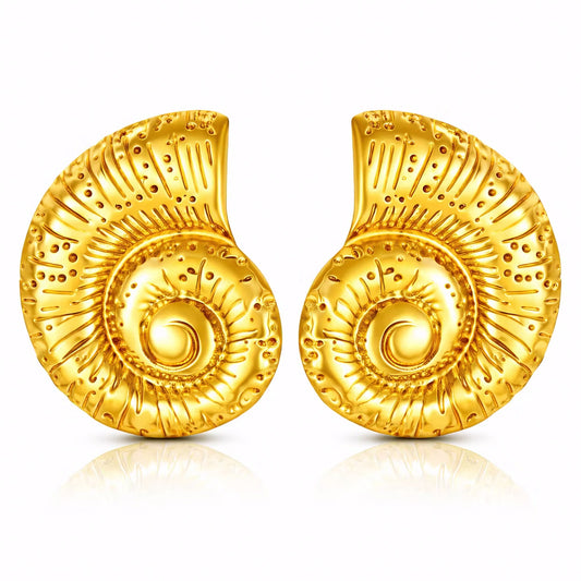 Earrings – Seashell – Gold Plated Stainless Steel