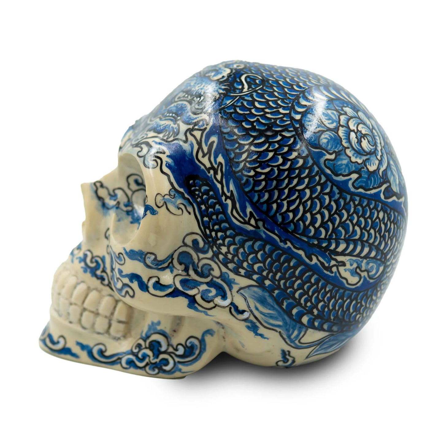 Skull Design - Dragon - Käsinmaalattu pääkallo