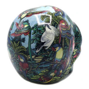 Skull Design - Bird - Käsinmaalattu pääkallo