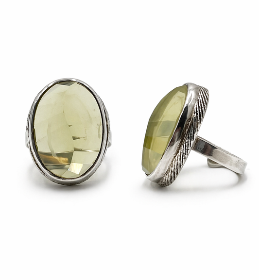 Lemon Quartz Ring