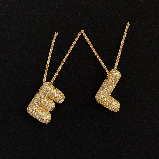 Pendant – Letter E, L – Gold Plated Sterling Silver